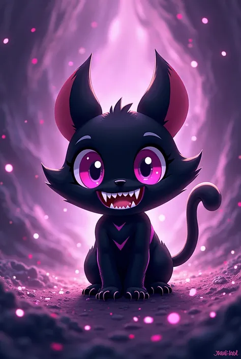 Create an image with black and purple kuromi that says happy birthday #14 Josda