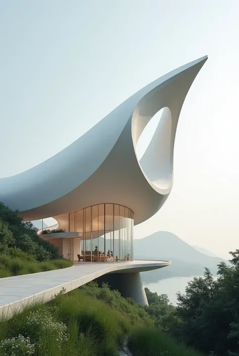 Building whose architectural concept is a simple bird
