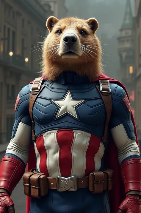 Capybara Captain America 