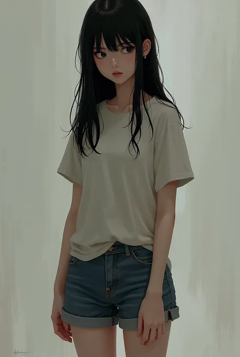 I have almost black hair and eyes too,I only wear short clothes😔, I&#39;m thin (too much), I have very long hair (more or less up to the waist,tlgd?) I hate earrings, and sometimes I walk like a kid (team clothes), and I have bangs ✋