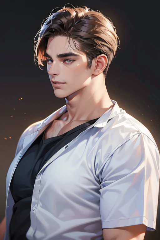 (best quality,4K,8k,A high resolution,work of art:1.2),ultra detailed,(realistic,photorealistic,photo-realistic:1.37),3 men,cute anime,Portraits,strong,masculine,dark hair,sharp jaw,mesmerizing eyes,perfectly styled hair,confident expression and passionate...