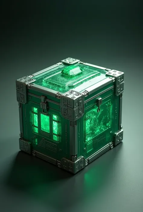 Protective box for air shipments with emeralds inside the shipping box 