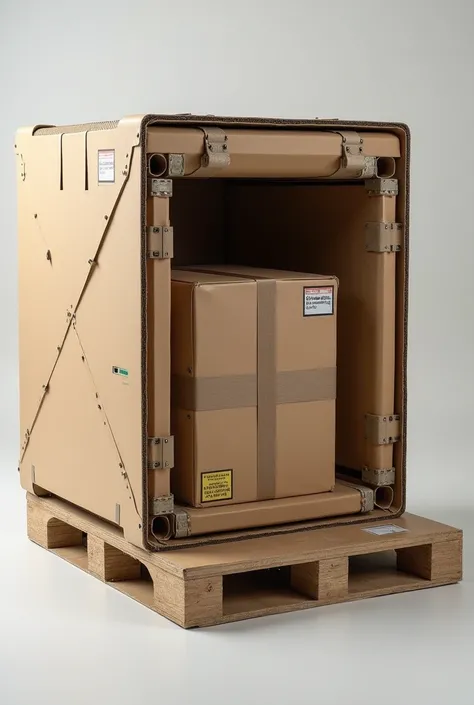 Protective box for air shipments with inside the shipping box 