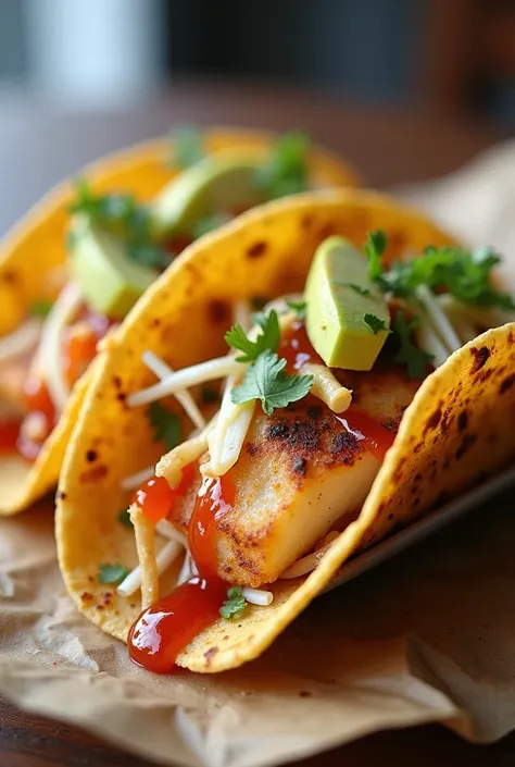 Fish TacosHistory: Originating from the coasts of Baja California, Mexico, Fish tacos combine the freshness of grilled fish with the vibrant blend of cabbage, Avocado and sauces, all wrapped in a soft tortilla. This dish is a symbol of street food and seas...