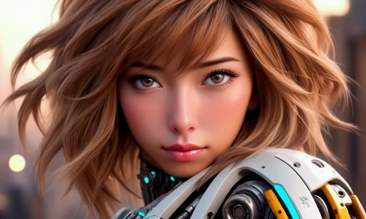 a cute yuna, beautiful detailed eyes, beautiful detailed lips, extremely detailed face and skin, long eyelashes, sexy technician outfit with frayed edges and many holes, grease smudges, studying a mechs technical readouts on a wall, architectural design of...