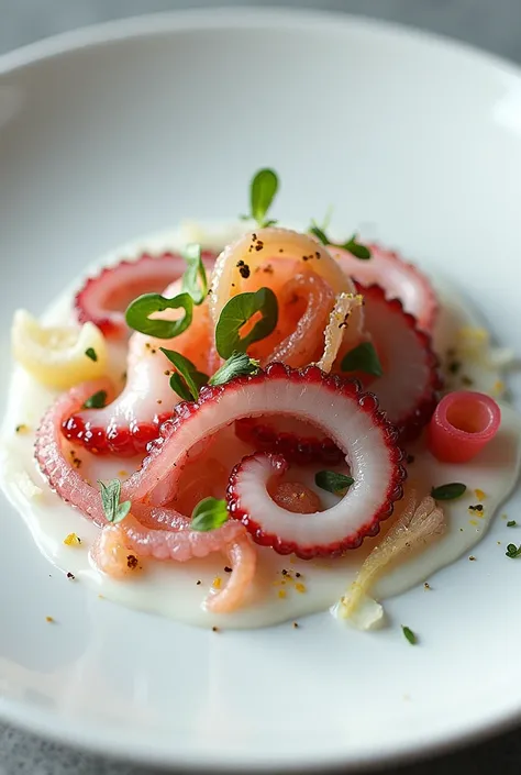 Octopus CarpaccioHistory: Octopus carpaccio is a recipe inspired by Italian cuisine, where the octopus is served finely sliced and garnished with fresh ingredients. It is a light and elegant way to enjoy this seafood., that combines Mediterranean tradition...