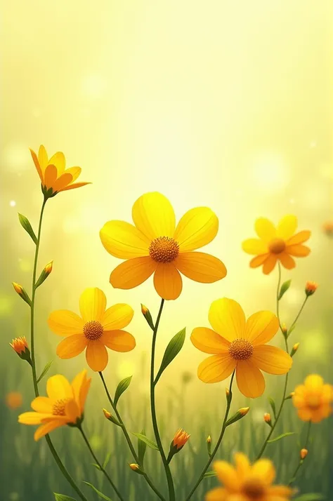 Make a drawing of some very simple and easy yellow flowers for September 21st 