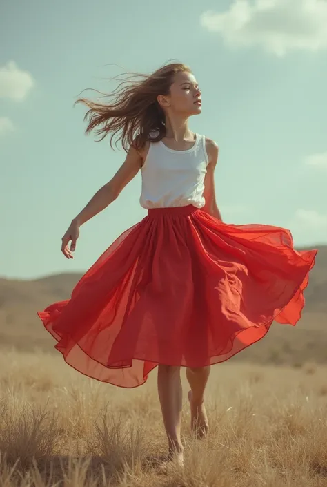 Girl skirt fliped by wind shows vegina