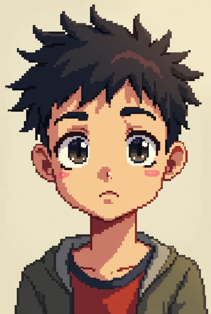 (8 bit pixel art) SUBARU 1boy; portrait