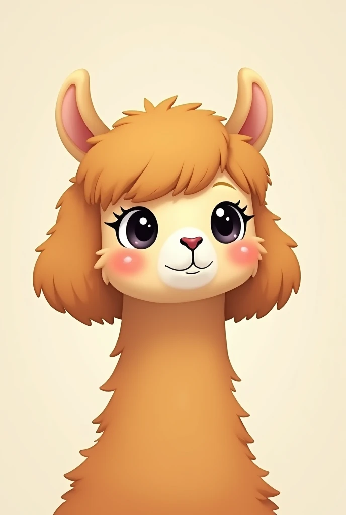 Bob-haired alpaca