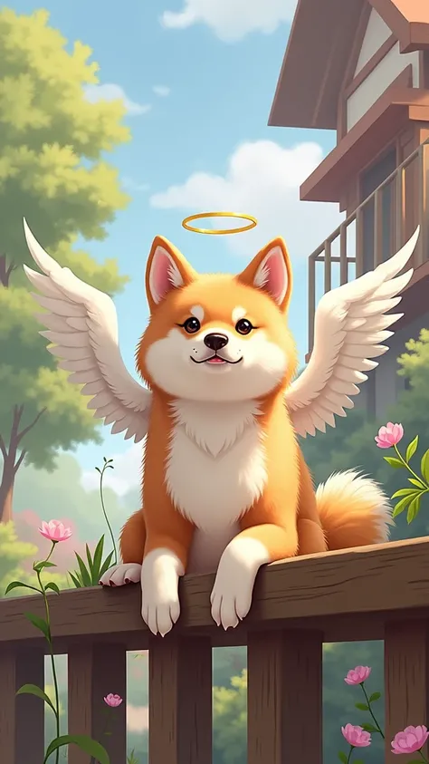 there is a dog that is sitting on a fence, cute corgi, cute detailed digital art, adorable digital painting, anthropomorphic shiba inu, shiba inu portrait, very very beautiful furry art, detailed fanart, digital painting highly detailed, painting of cute d...