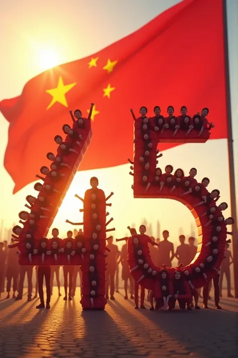 With the bright five-star red flag as the background，The fluttering flag occupies most of the screen，Reflecting the prosperity of the country&#39;s 75th anniversary。In front of the flag，Drawing a group of energetic Tenri youth，With a confident smile，Arrang...