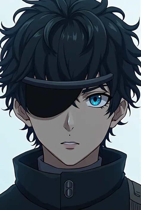 Black Hair,Curly center-parted hair, Blue Eyes, Droopy eyes, Anime,Clean small surfaces,One cool handsome guy, Best Quality、ウルトラ - High resolution、High resolution、Detailed CG、8K Unit Wallpaper,tall,Beautiful and beautiful eyes, ,koji oki,World trigger,Sun ...