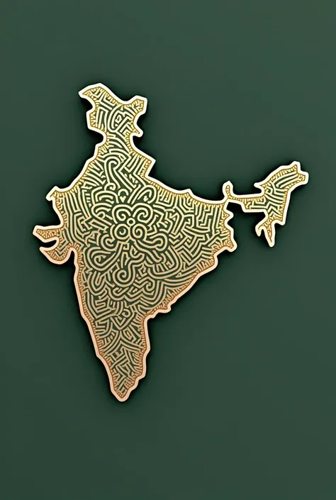 Make a logo for my company named as Bharatayurveda..logo should be catchy attractive and aesthetic luxurious . With India map in background 