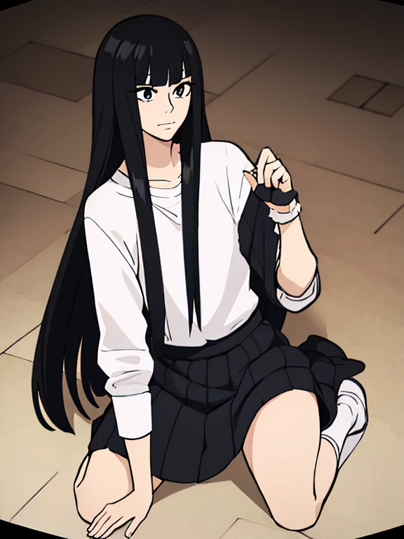 ((best quality)),((highly detailed)),masterpiece,absurdres,detailed face,beautiful face,((detailed eyes, deep eyes)),((dynamic pose)), sawako, 1femboy, girly, otokonoko, transgender, femboy, black hair, solo, long hair, bangs, black eyes, blunt bangs, open...