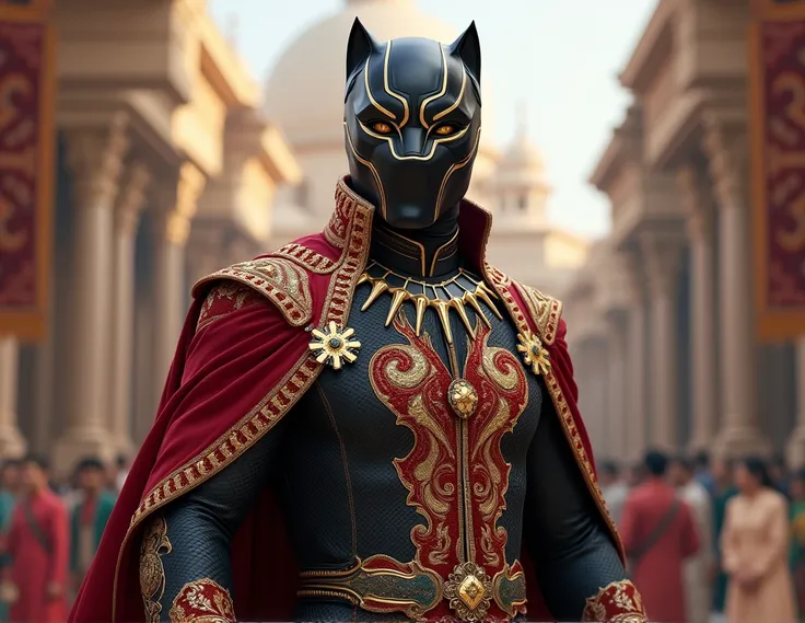 avenger black panther in pakistani costume suit
