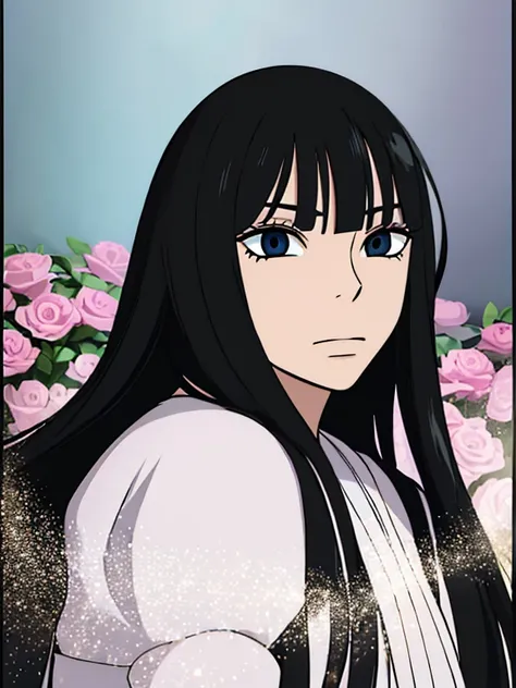 ((best quality)),((highly detailed)),masterpiece,absurdres,detailed face,beautiful face,((detailed eyes, deep eyes)),((dynamic pose)), sawako, 1femboy, girly, otokonoko, transgender, femboy, black hair, solo, long hair, bangs, black eyes, blunt bangs, open...