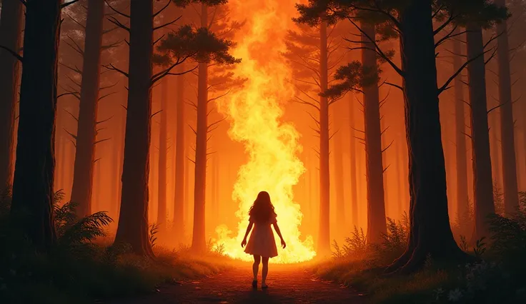 She saw that everyone was frightened, and the forest was on fire. She thought, I should help others."