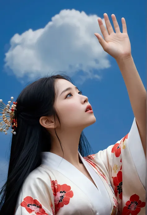 （Surreal Photography）， （High resolution）， （8k），（Beautiful eye quality）， （Super detailed）， One Girl、((Amazingly absurd))、(masterpiece:1.2)、超High resolution、Attention to detail、high quality、High resolution、最high quality、4K、8k、Crying girl、A girl looking up at...