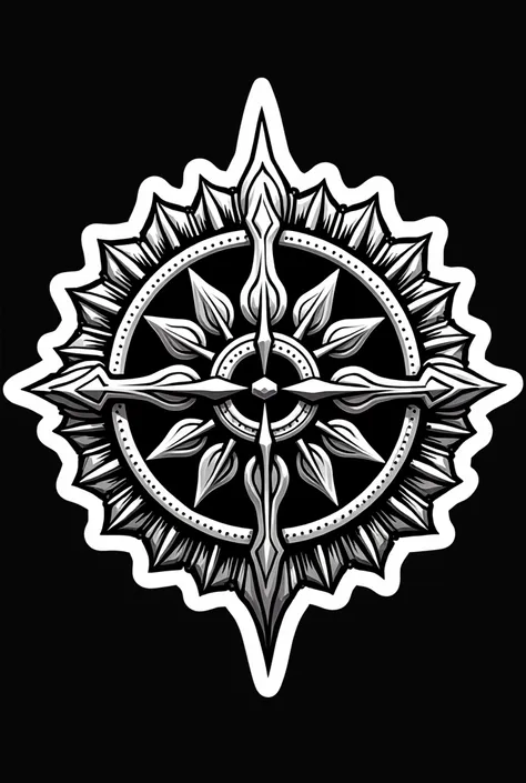 Sudharshan chakra sticker in black colour