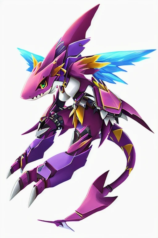 Female furry shark digimon style 