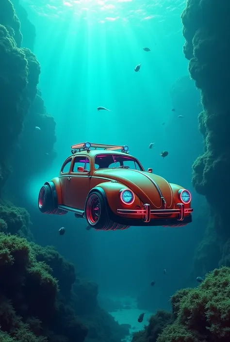 Volsk new beetle diving in the sea