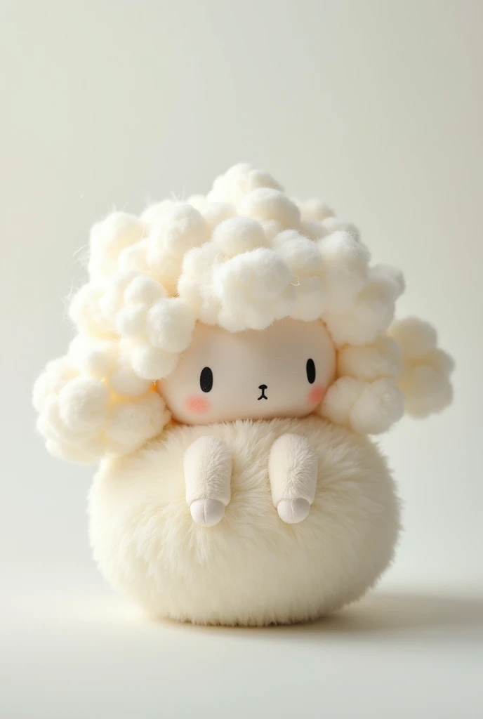 A cute doll that looks like a fluffy cloud