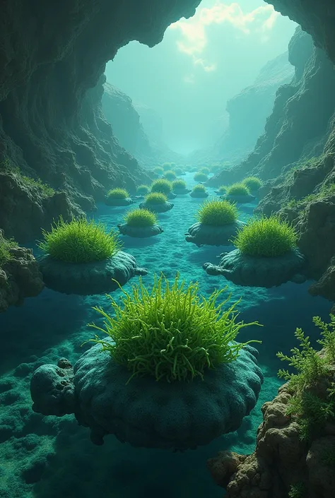 algae and bacterias during ppre cambrian