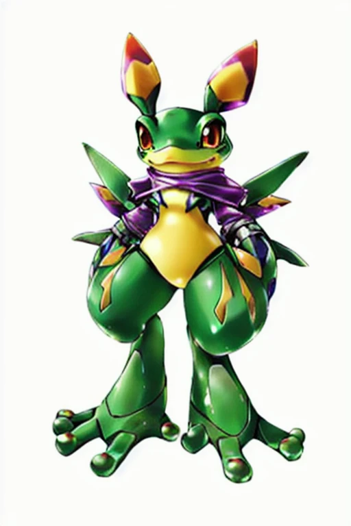 Female furry frog digimon style 