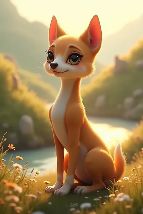 Anthro female dog with big butt