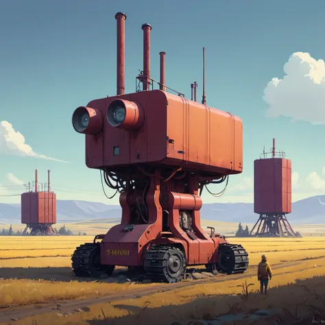 (great plains:1.5) where dozens of new (machine:1.3) (barren:1.3) in the style of (Simon Stalenhag:1.2)