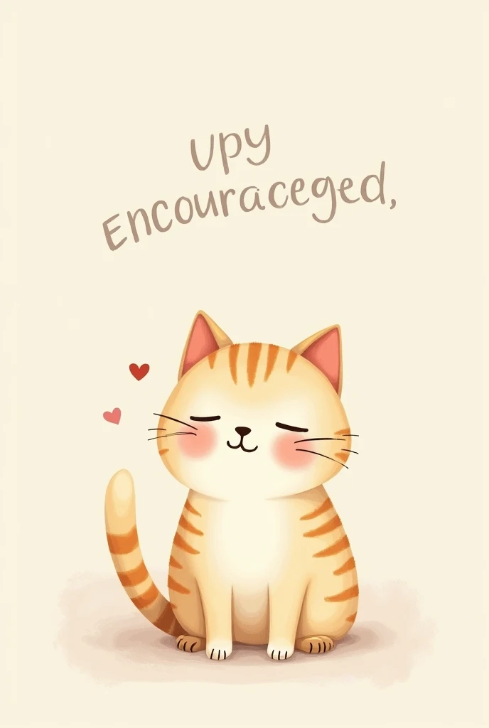 Cats give encouragement. The message says: Bad days may come, but remember, there are always people cheering you on, just like this little cat. 🐱💖"