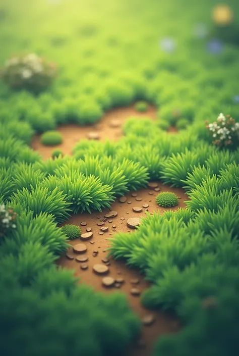 grassy texture like octopath travaler 2 ground stone design but in grass 2d pixelate show me the texture only give me closer look