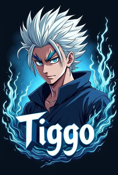 Gojo anime logo with the name TIGGO 
