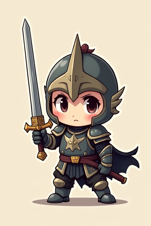 chibi,1 human,armor,sword,