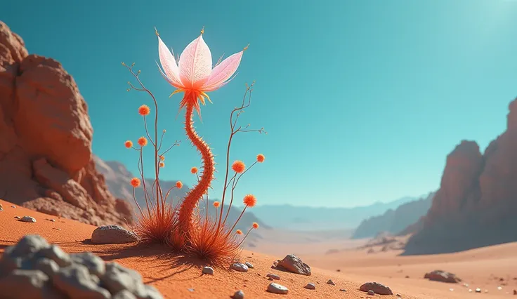 A rare plant in the desert