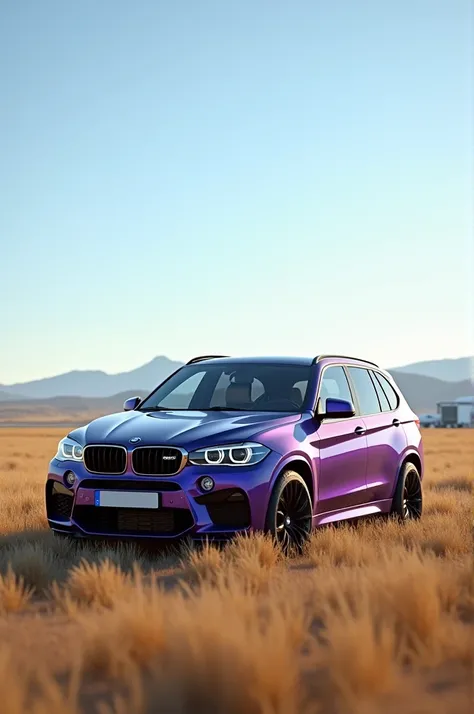 BMW car full surroundings 900 plains car colour white and purple in airport in the back of BMW g wagon e