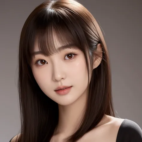 Top quality, 1 beautiful Japanese woman with clear skin full body,double eyelid,clear skin,round face,long face,Swept bangs,in the tokyo,short by DSLR,Adoravle 3,head shot,from front, medium hair,brown hair, upper body, wrinkles, laugh lines, crows feet,ag...