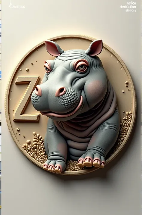 Hippo coin with the letter Z