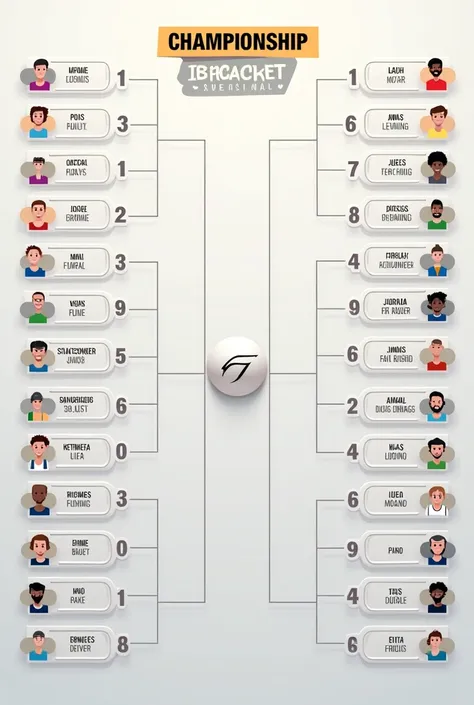 championship competition bracket board vector with 10 on each side 