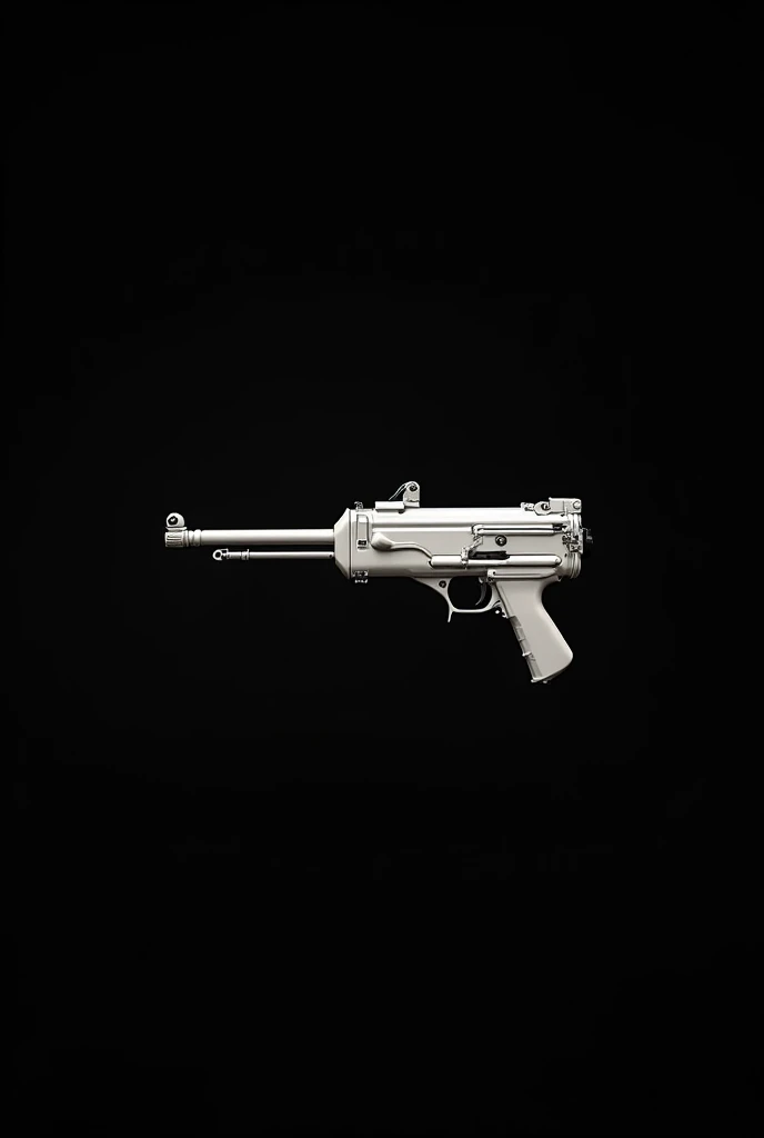 put a white uzi on a black screen