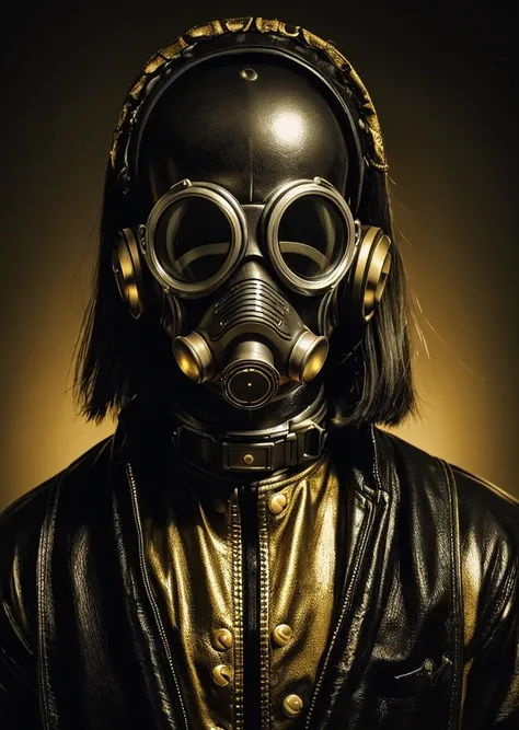 a lot of far,scar,horror,zombie,Charles I of England,gasmask,black & gold background,monochrome,sport,terrex