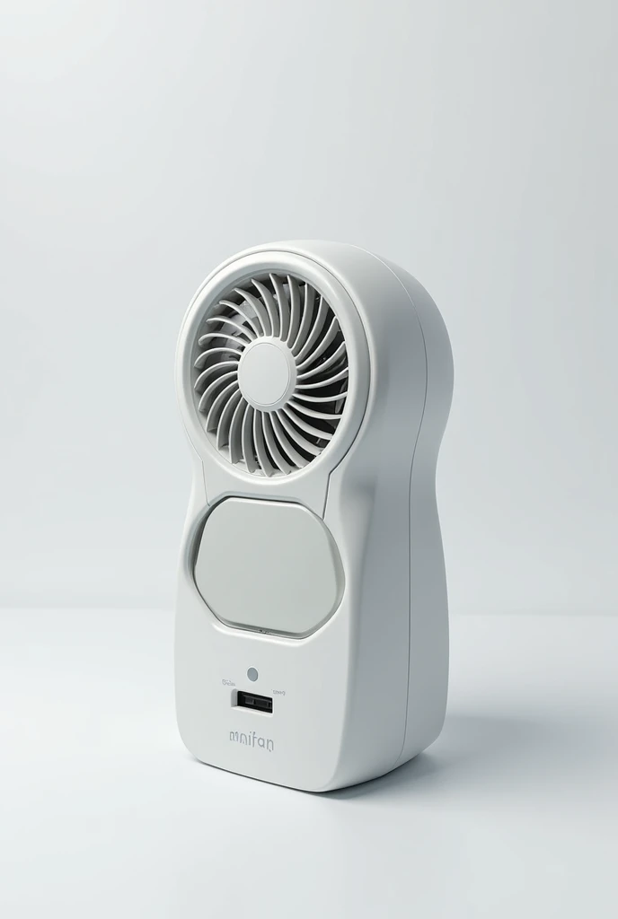 A minifan that has a storage for alcohol for sanitizing