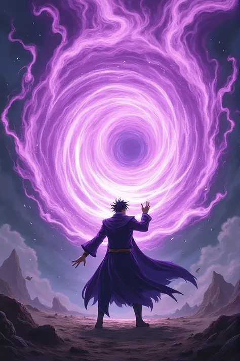 Gojo Throwing a Purple