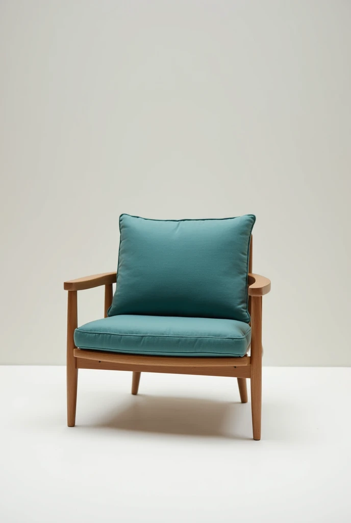 Elegant chair for women, turquoise cushion, wooden frame, Asian classic style, no pattern, Modern style