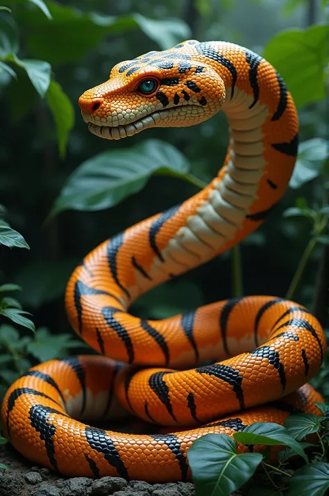 Snake with tiger skin