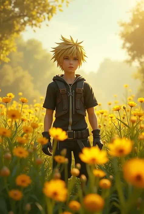 Roxas with yellow flowers