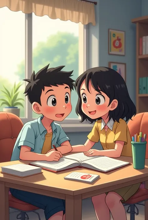 Nobita and shizuka study with you 