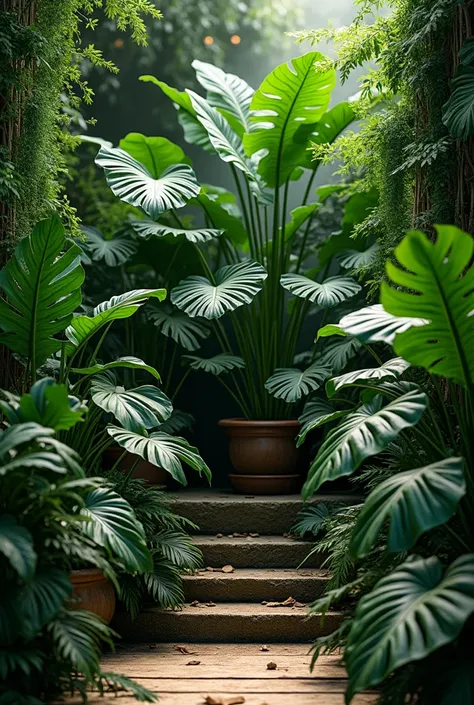 
garden , aglaonema , philodendron ,monstera 