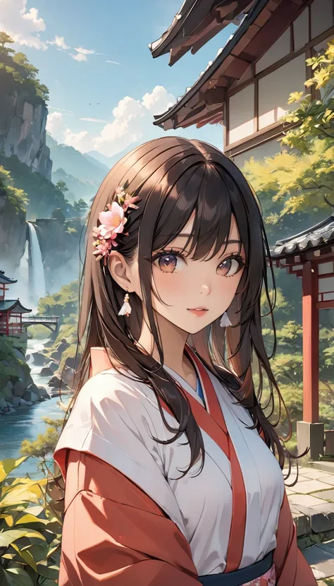 (Highest quality, 4K, 8k, High resolution, masterpiece:1.2), Very detailed, Picturesque, Anime style photo, Photo Anime:1.37)、A beautiful Japanese woman